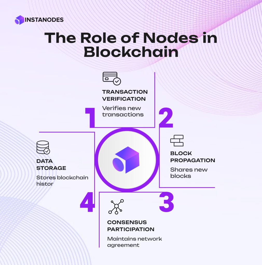 Role of Nodes in blockchain infographic