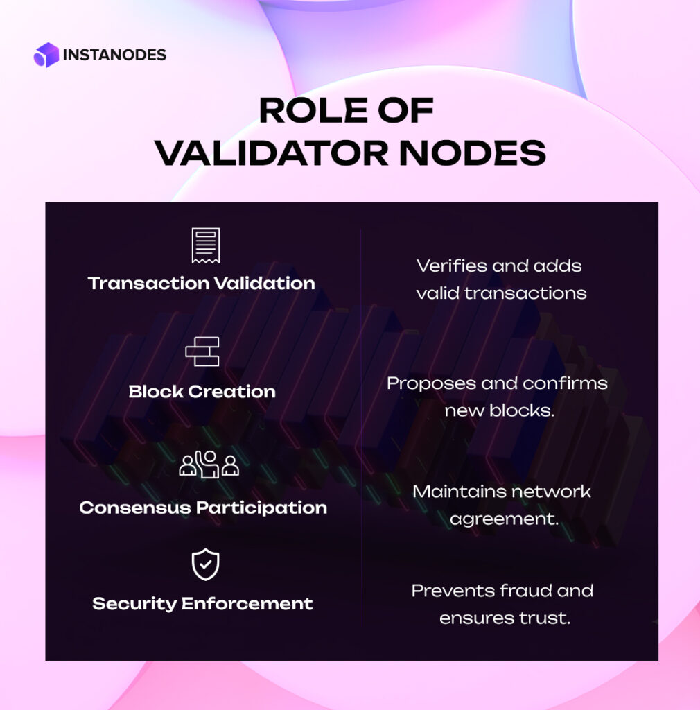 Role Of Validator Nodes Infographic