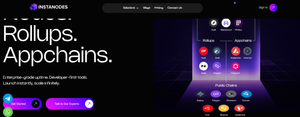 InstaNodes Website Banner
