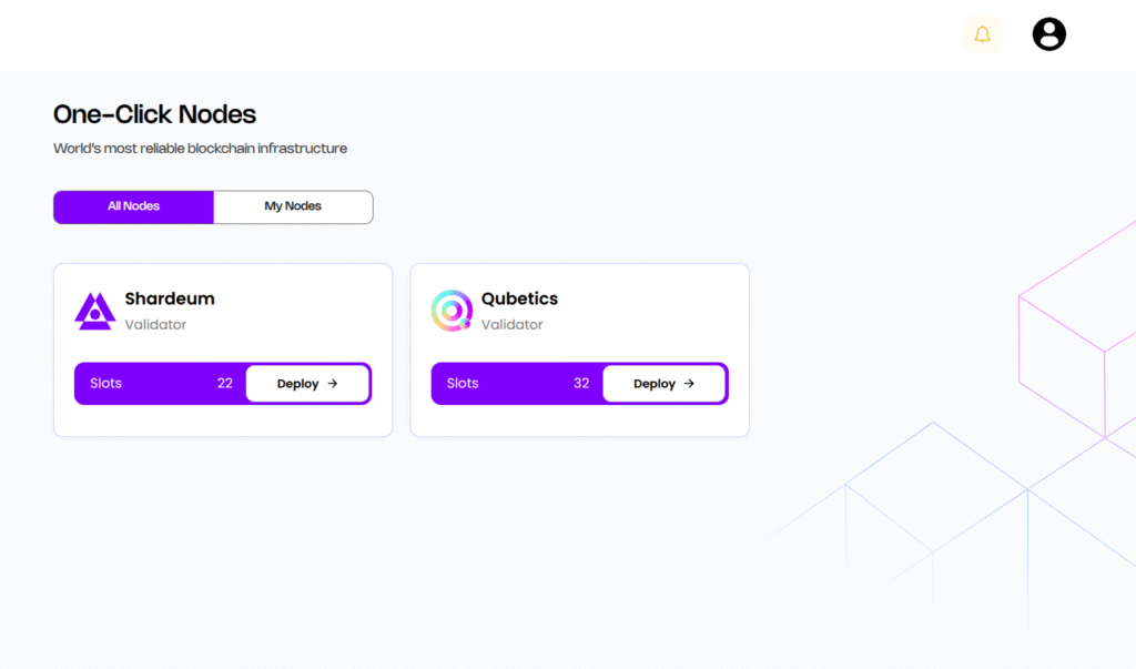 Deploy shardeum screenshot