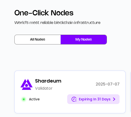 Node is ready with expiration date screenshot