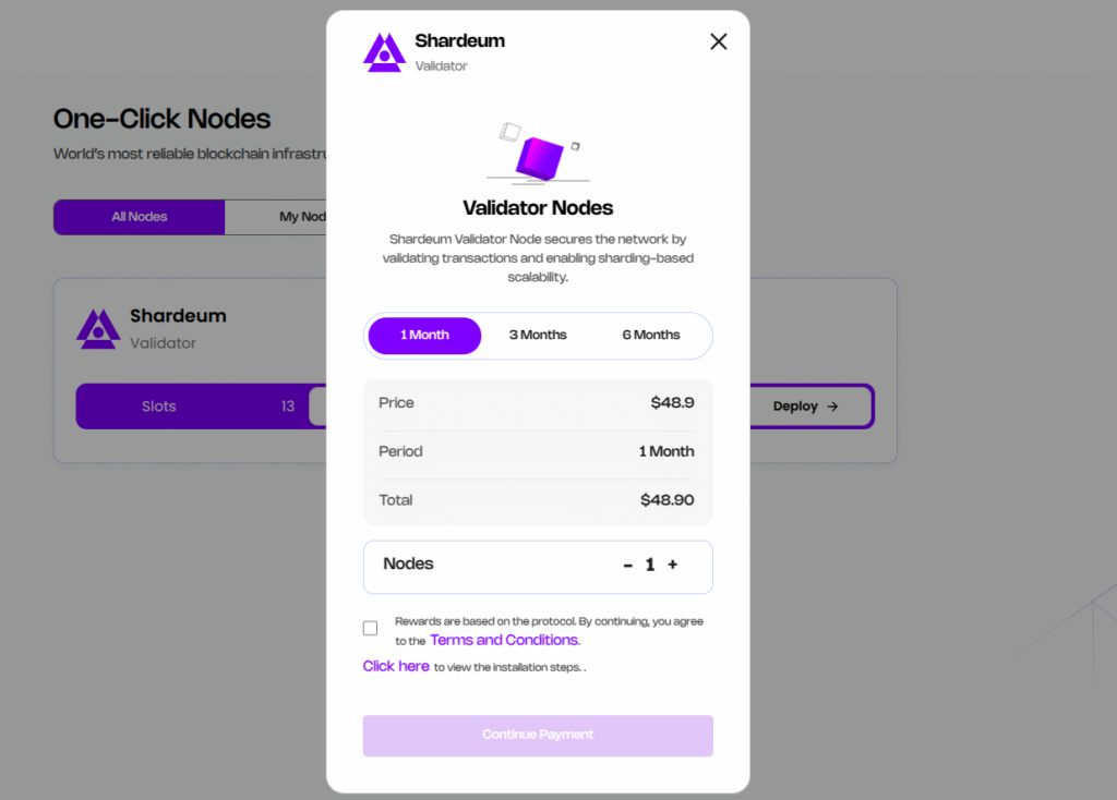 Select a Plan Screenshot