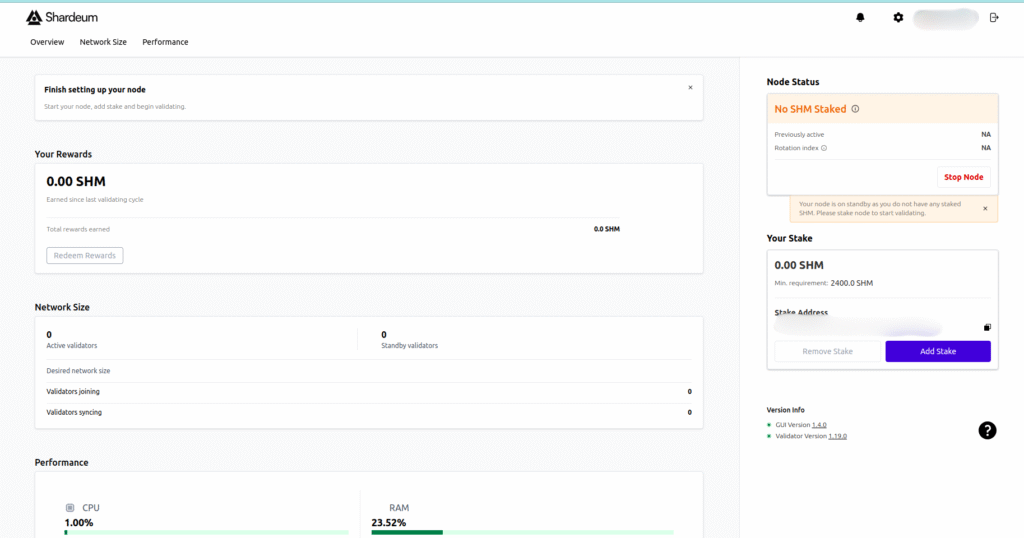 Start The Node Screenshot