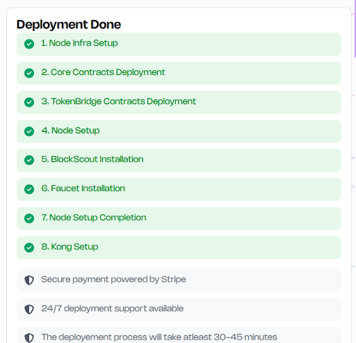 Deployment Complete! Screenshot