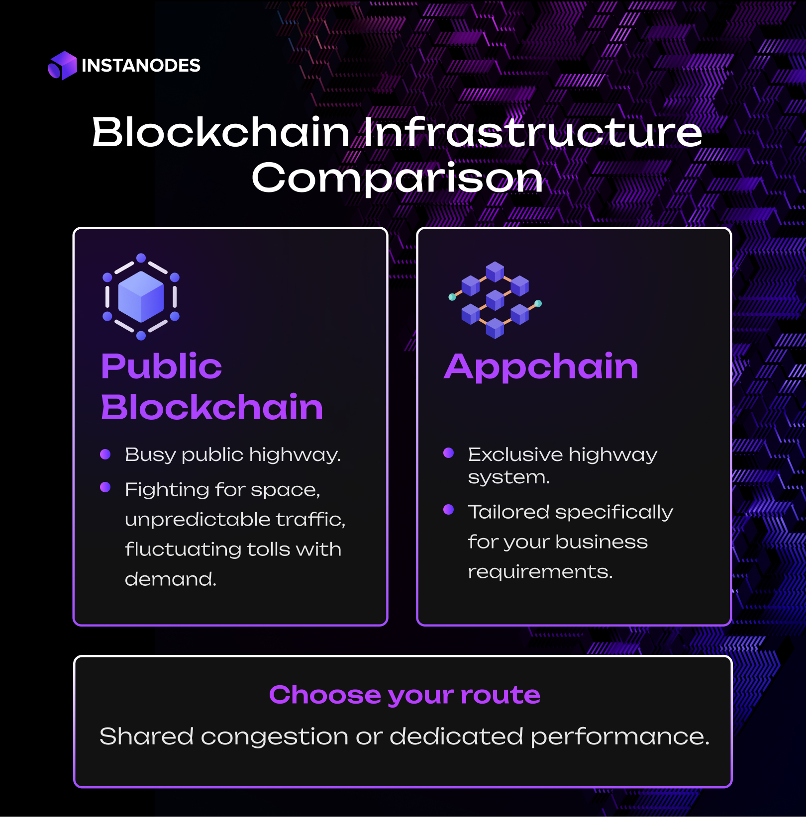 Blockchain Infrastructure Comparison Infographic