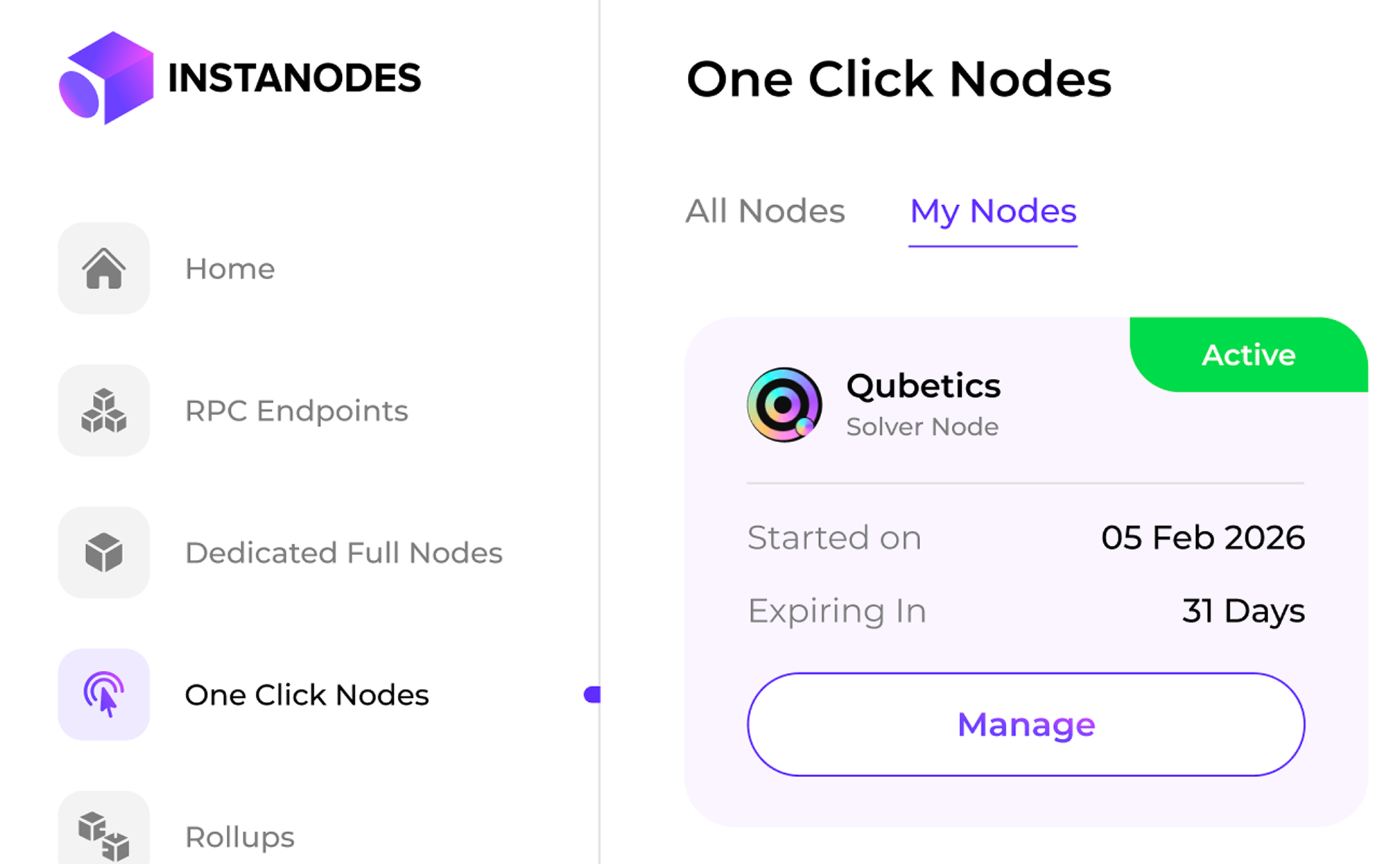 Instanodes Dashboard